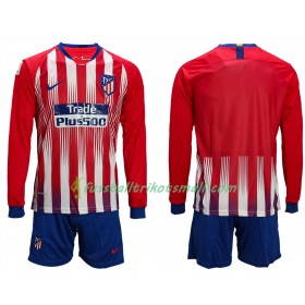 Fußballtrikots Atlético Madrid Kinder 2018-2019 Langarm Heimtrikotsatz kaufen